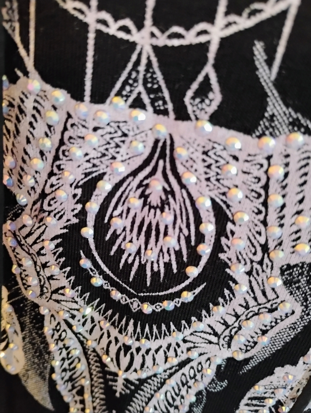 Vocal, Bling & Lace Top, LG - Picture 3 of 9